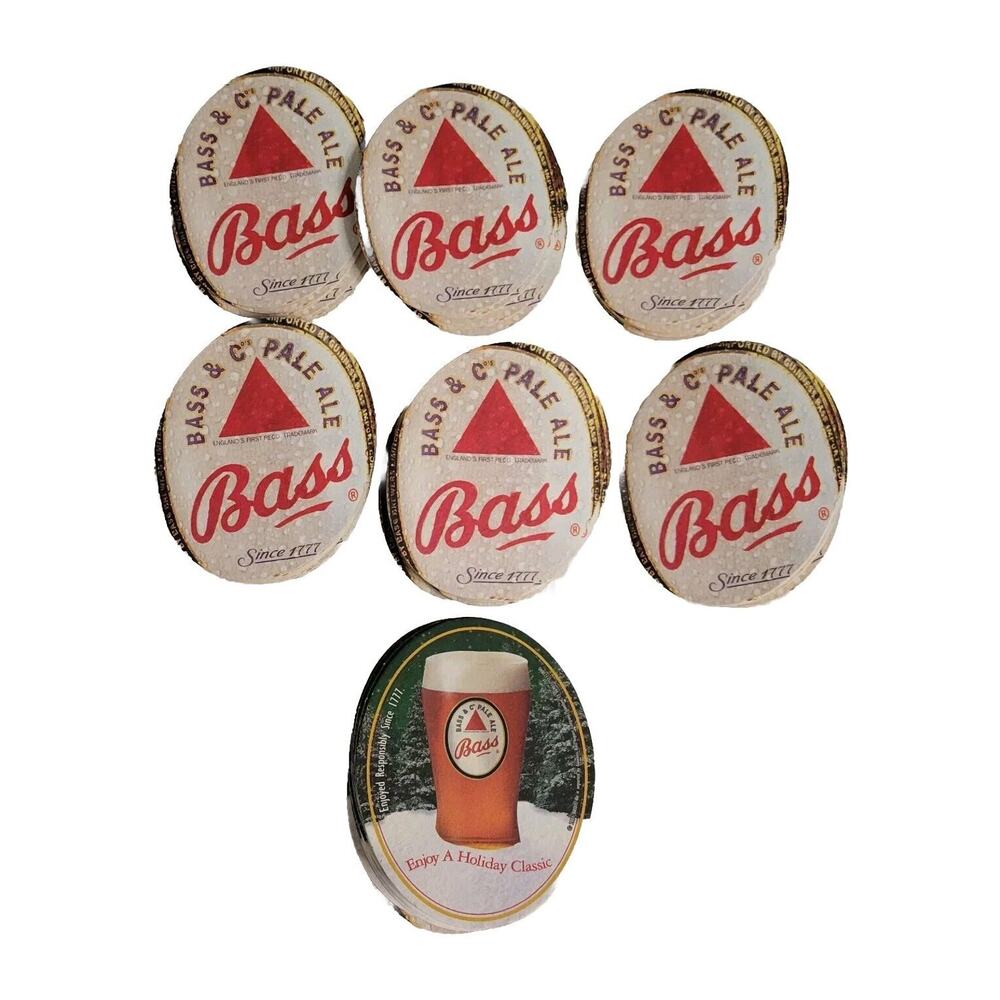 Vintage Coaster Bass & Co's Pale Ale Beer Man Cave Bar Home Drink Alcohol Party